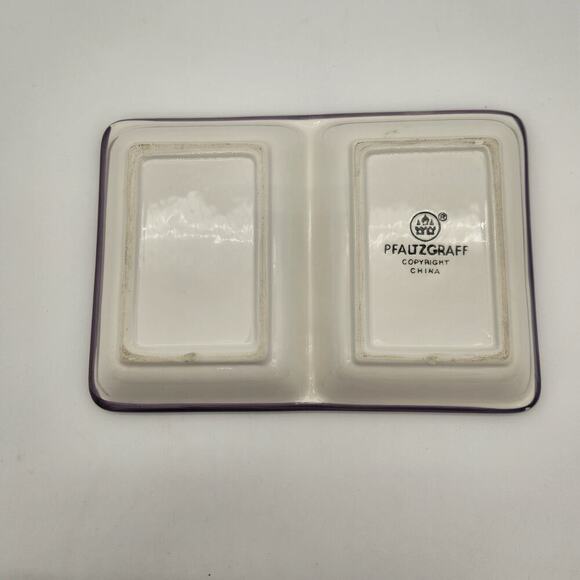 PFALTZGRAFF Grapevine 2 Part Rectangular‎ Divided Stoneware Server Discontinued - Picture 8 of 8